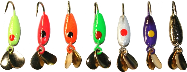 Picture of K&E Moxy Jig Gold Size 10 Assorted Colors 12/Card