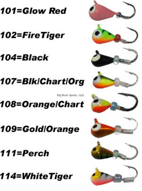 Picture of K&E Pelkie Tungsten Jig Size 10 Firetiger 1/Card