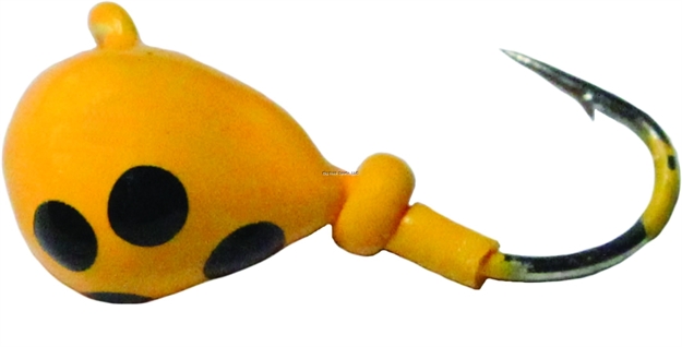 Picture of K&E Pelkie Tungsten Jig Size 10 Yellow Dot