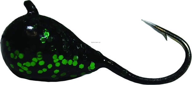 Picture of K&E Pelkie Tungsten Jig Size 12 Black Green Glitter