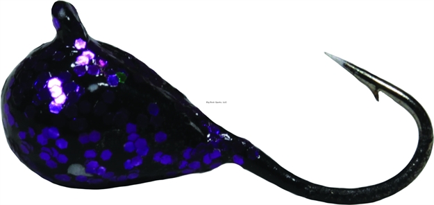 Picture of K&E Pelkie Tungsten Jig Size 12 Black Purple Glitter