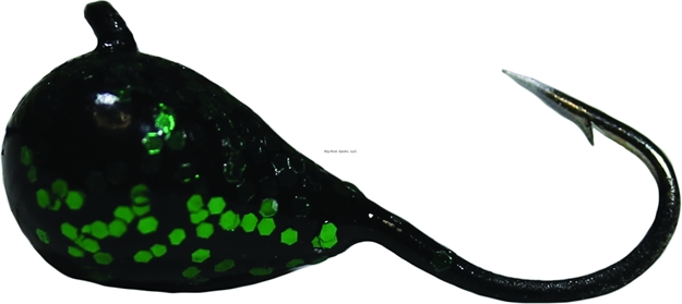 Picture of K&E Pelkie Tungsten Jig Size 14 Black Green Glitter