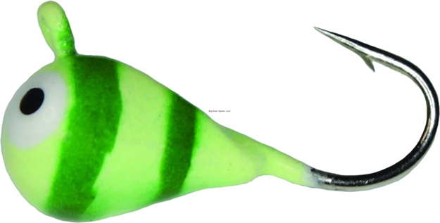 Picture of K&E Pelkie Tungsten Jig Size 14 Green Candy Stripe Glow