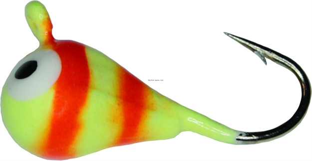 Picture of K&E Pelkie Tungsten Jig Size 14 Orange Candy Stripe Glow