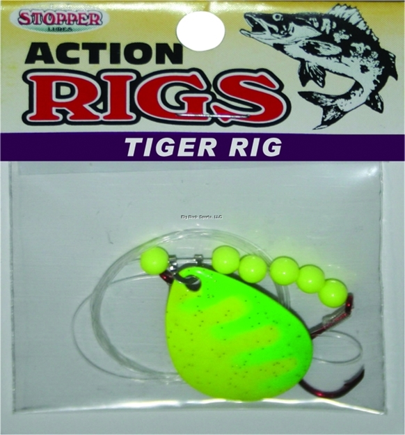 Picture of K&E Tiger Flash Rig 4-1/2' Green/Chartreuse  12Cd