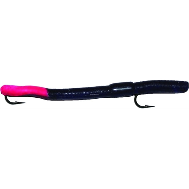 Picture of K&E Worm Rival Rigged Worm, 2 1/2", Purple/Red Tail