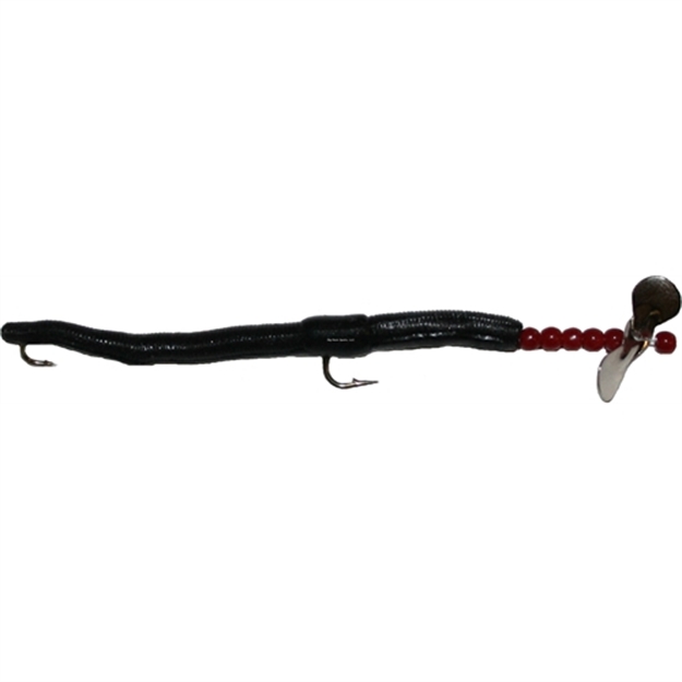 Picture of K&E Worm Rival Spin Rigged Worm, 2 1/2", Black