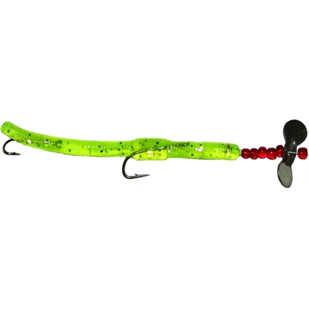 Picture of K&E Worm Rival Spin Rigged Worm, 2 1/2", Chartreuse
