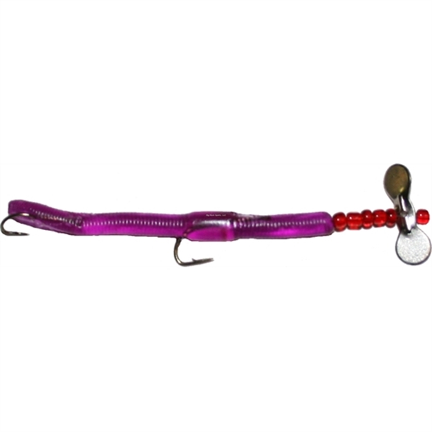 Picture of K&E Worm Rival Spin Rigged Worm, 2 1/2", Purple