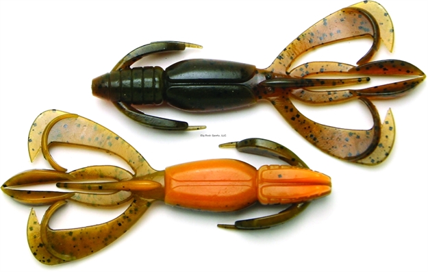 Picture of Keitech Alabama Craw, 4.4" Twin Tail Craw / Creature, 6 Per Pack, Bag & Blister Pack, Strong Squid Scent Infused