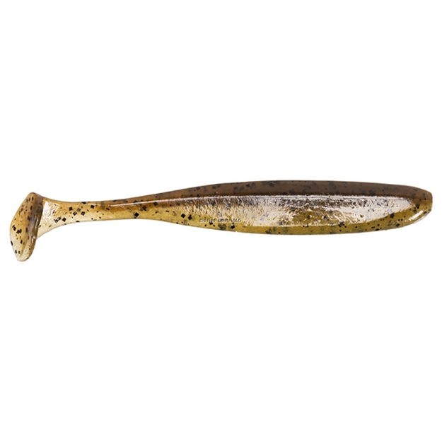 Picture of Keitech Easy Shiner, Green Pumpkin, 3", Shad Shaped Paddletail Swimbait, 10Pk, Tray & Bag, Squid Scent Infused