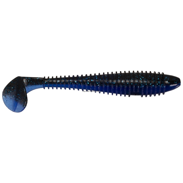 Picture of Keitech Fat Swing Impact, Black Blue Flake, 3.3", Fat Paddletail Swimbait, 7Pk, Blister Pack, Squid Scent Infused