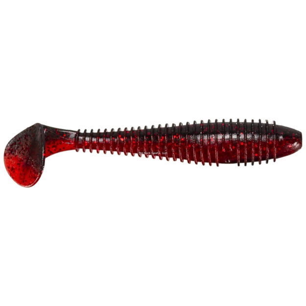 Picture of Keitech Fat Swing Impact, Black Cherry, 2.8", Fat Paddletail Swimbait, 8Pk, Blister Pack, Squid Scent Infused