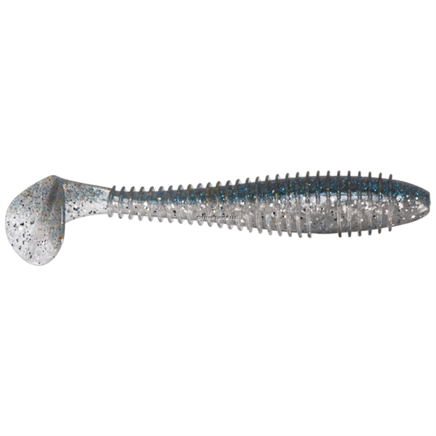 Picture of Keitech Fat Swing Impact, Silver Shiner, 3.8", Fat Paddletail Swimbait, 6Pk, Blister Pack, Squid Scent Infused