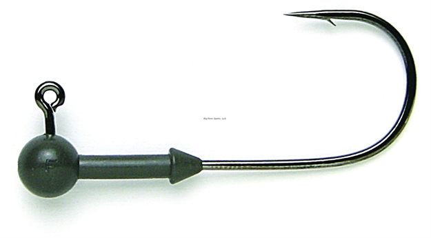 Picture of Keitech Tungsten, 1/16Oz., Custom #2/0 Hook, Super Round Jighead, Gray, 4 Per Bag