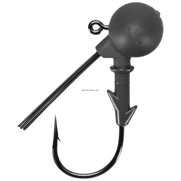 Picture of Keitech Tungsten, 1/2Oz., Custom #2/0 Hook, Super Football Jighead, Gray, 2 Per Bag