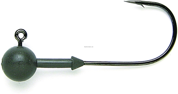 Picture of Keitech Tungsten, 3/16Oz., Custom #3/0 Hook, Super Round Jighead, Gray, 3 Per Bag