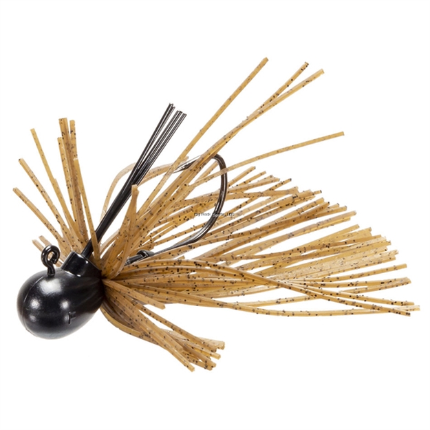 Picture of Keitech Tungsten Guard Spin Jig, Dark Green Pumpkin, 5/32Oz, Custom #2 Hook, Fiber Guard, Sr40 Skirted Finesse Jig 1/Bg