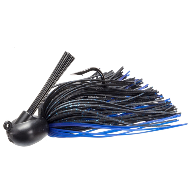 Picture of Keitech Tungsten Model I Casting Jig, Black Blue Flake, 1/2Oz, #2/0 Hook, Hand Glued Fiber Guard, Sr40 Skirt, 1/Bg
