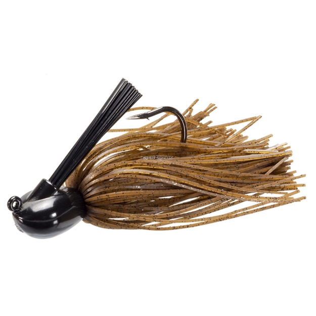 Picture of Keitech Tungsten Model I Casting Jig, Dark Green Pumpkin, 1/4Oz, #2/0 Hook, Hand Glued Fiber Guard, Sr40 Skirt, 1/Bg