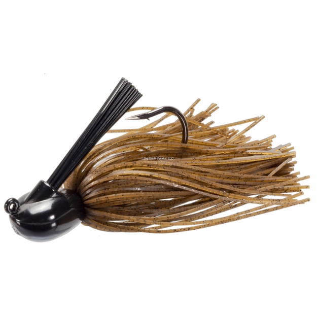 Picture of Keitech Tungsten Model I Casting Jig, Dark Green Pumpkin, 3/8Oz, #2/0 Hook, Hand Glued Fiber Guard, Sr40 Skirt, 1/Bg