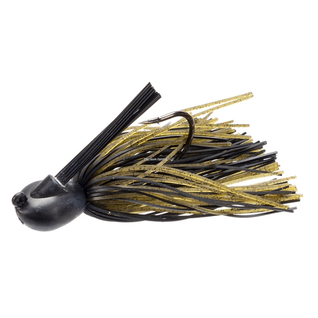 Picture of Keitech Tungsten Model I Casting Jig, Green Pumpkin Black, 1/2Oz, #2/0 Hook, Hand Glued Fiber Guard, Sr40 Skirt, 1/Bg
