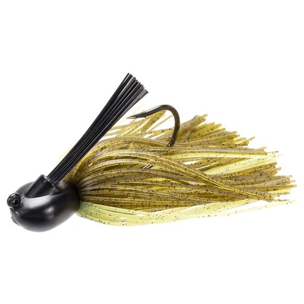 Picture of Keitech Tungsten Model I Casting Jig, Green Pumpkin Chartreuse, 3/8Oz, #2/0 Hook, Hand Glued Fiber Guard, Sr40 Skirt, 1/Bg