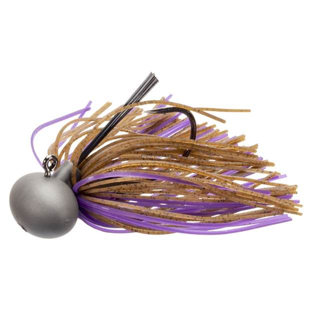 Picture of Keitech Tungsten Model II Football Jig, Brown Purple, 1/2Oz, #2/0 Hook, Hand Glued Fiber Guard, Sr40 Skirt, 1/Bg