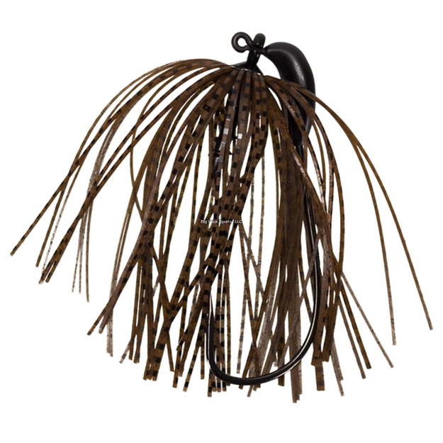 Picture of Keitech Tungsten Model Iii Swim Jig, Green Pumpkin Tiger, 3/8Oz, Custom #5/0 Hook, Plastic Screw Keeper, Sr40 Skirt, 1/Bg