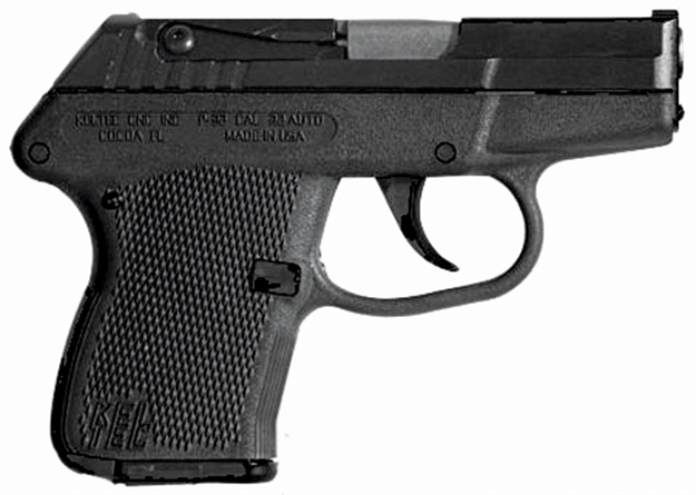 Picture of  Kel-Tec P32bblk P-32  32 Acp Caliber With 2.68" Barrel, 7+1 Capacity, Blued Finish Aluminum Frame, Serrated Blued Steel Slide & Black Polymer Grip 640832000450