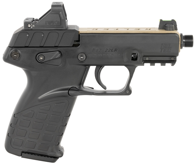 Picture of  Kel-Tec P17tanblkoptic P17  22 LR 16+1 3.80" W/Optic & Holster Tan/Black 640832010473