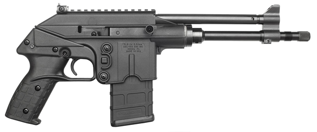 Picture of Keltec Plr-16 Semi Auto Pistol 223 Rem, 9.2 In, Poly Grp, 10+1 Rnd, M-16 Front/Adj Rear, Blk Frame PLR16BLK 640832000375