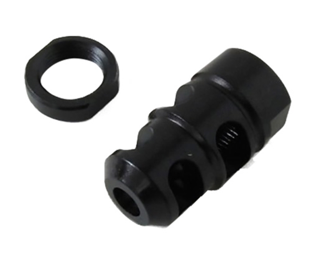 Picture of Kel-Tec Plrsu582 Plr-22 Muzzle Brake Kit Black Steel With 1/2"-28 Tpi Threads For 22 LR Kel-Tec Plr-16 PLR-582