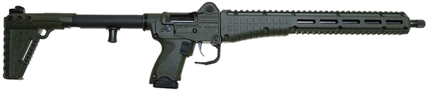 Picture of  Kel-Tec Sub2k9glkgrn10 Sub2000 Gen3 9Mm Luger 10+1 16.15" Black Steel Threaded Barrel, Green Picatinny Rail Aluminum Receiver, M-Lok Slots Handguard, Green Synthetic Folding Stock, Black Polymer Grip