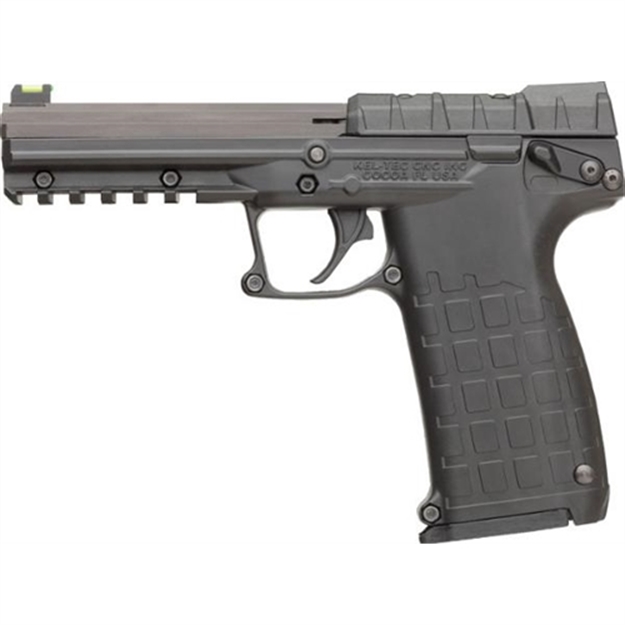 Picture of  Kel-Tec Pmr30bblk Pmr30  22 Wmr 30+1 4.30" All Black Fluted Steel Barrel & Serrated Slide, Polymer Frame W/Picatinny Rail, Black Textured Polymer Grip