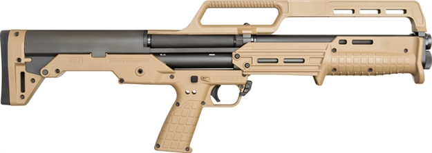 Picture of  Kel-Tec Ks7tan Ks7  12 Gauge Pump 3" 6+1 18.50" Black Steel Barrel, Tan Receiver, Tan Synthetic Stock & Grip 640832007800