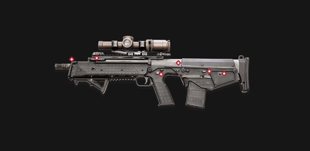 Picture of  Kel-Tec Rdbgrn Rdb 17 223 Rem/5.56 Nato 20+1 17.30" Black Nitride Stainless Steel Barrel & Receiver W/Picatinny Rail, Picatinny Rail Forend, Bullpup Green Synthetic Stock & Polymer Grip, Ambidextrous