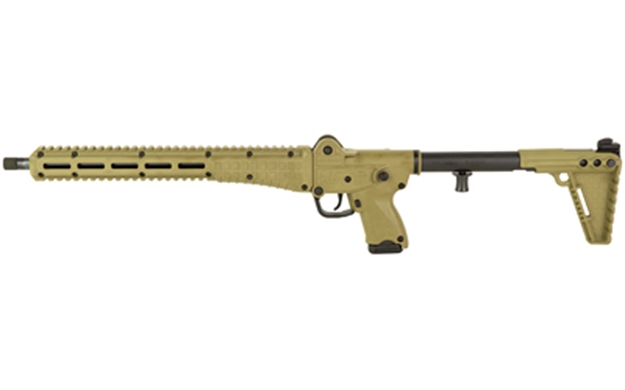 Picture of  Kel-Tec Sub2k9glktan Sub2000 Gen3 9Mm Luger 15+1 16.15" Black Steel Threaded Barrel, Tan Picatinny Rail Aluminum Receiver, Black Synthetic Folding Stock, Black Polymer Grip 640832009668