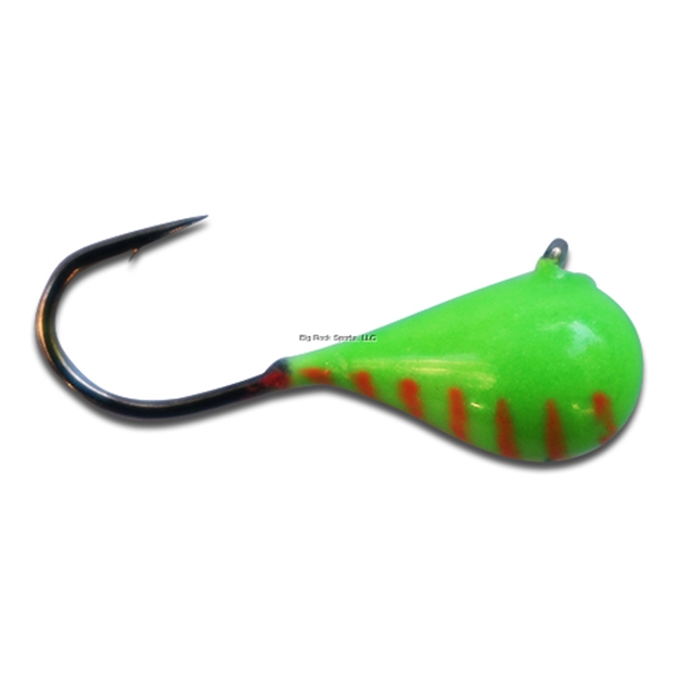 Picture of Kenders 3Mm - #16 Hook Glow Kyrptonite Green Orange Stripe Tungsten Jig