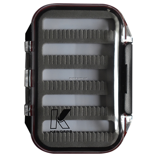 Picture of Kenders 4"X3"X1.5" Pocket Floating Waterproof Jig Box Clear Red Gasket