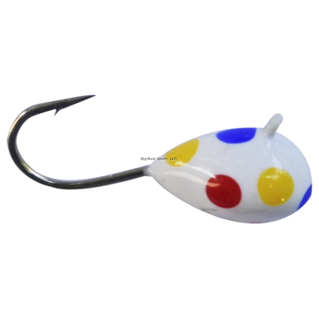 Picture of Kenders 5Mm - #8 Hook Glow Spotted Wonderbread White Red Blue Tungsten Jig