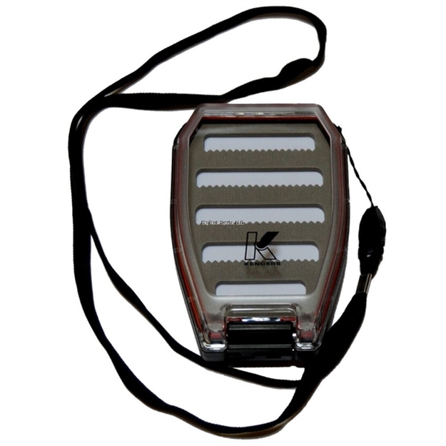 Picture of Kenders 5"X3"X1.5" Floating Waterproof Jig Box With Lanyard Clear Red Gasket