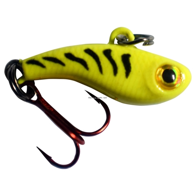 Picture of Kenders T-Rip Tungsten Mini Vibe Lure Chartreuse Tiger Glow 3/4" - #14 Treble Hook