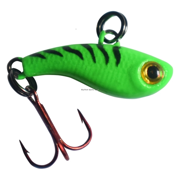Picture of Kenders T-Rip Tungsten Mini Vibe Lure Green Tiger Glow 1/2" - #16 Treble Hook