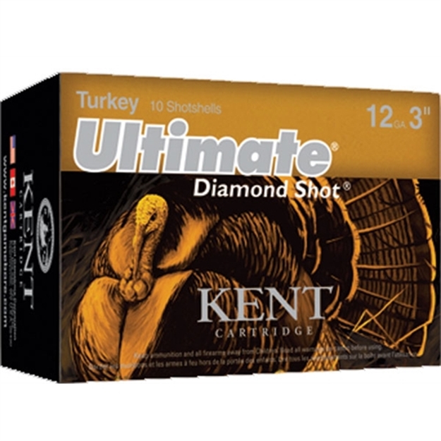 Picture of Kent Cartridge Ultimate Diamond Shot Turkey Shotshell 20 Ga, 3 In, No. 4, 1-1/4Oz, Max Dr, 1300 Fps, 10 Rnd Per Box C203TK36-4 656308990347