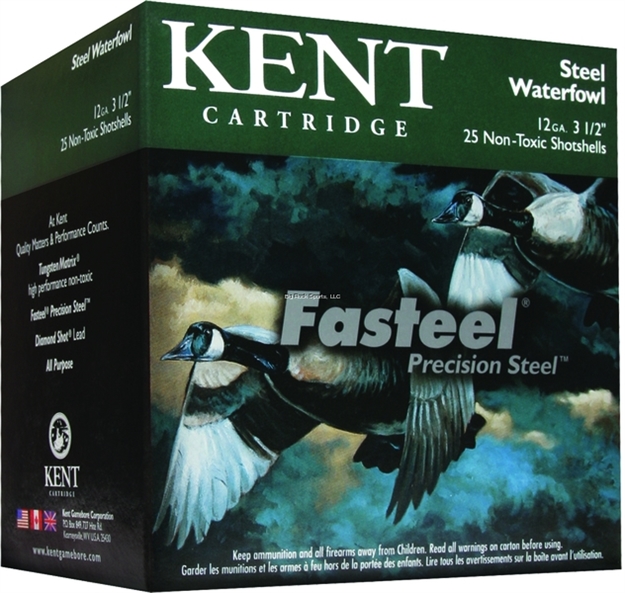 Picture of Kent Cartridge Fasteel Precision Steel Waterfowl Shotshell 12 Ga, 2-3/4 In, No. Bb, 1-1/16 Oz, Max Dr, 1550 Fps