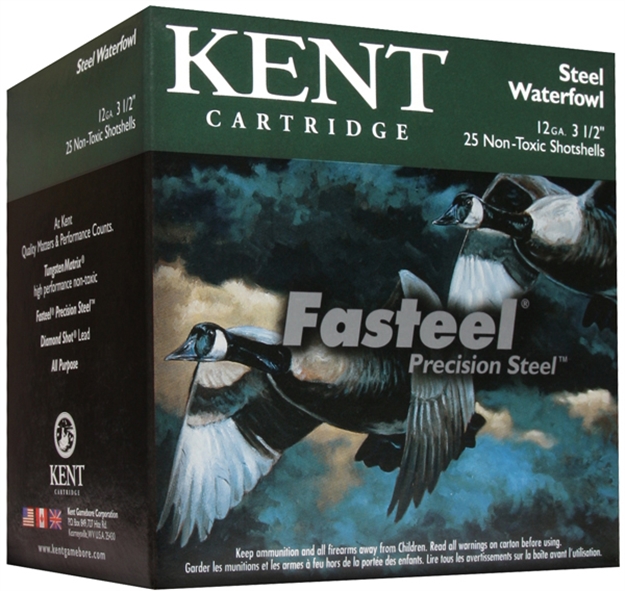 Picture of Kent Cartridge Fasteel Precision Steel Waterfowl Shotshell 12 Ga, 3-1/2 In, No. 2, 1-3/8 Oz, Max Dr, 1550 Fps