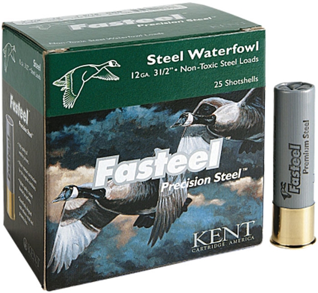 Picture of Kent Cartridge Fasteel Precision Steel Waterfowl Shotshell 12 Ga, 3 In, No. 1, 1-3/8 Oz, Max Dr, 1300 Fps