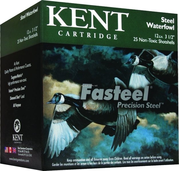 Picture of Kent Cartridge Fasteel Precision Steel Waterfowl Shotshell 12 Ga, 3 In, No. Bbb, 1-1/4 Oz, Max Dr, 1425 Fps