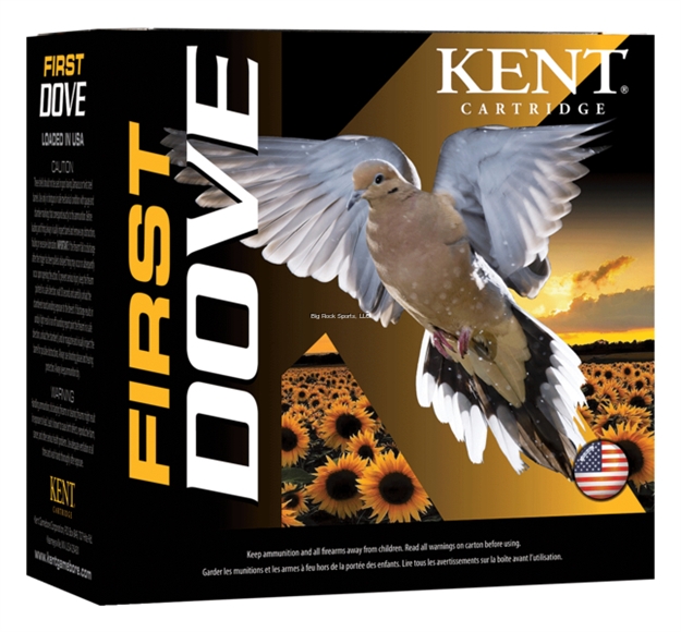 Picture of Kent Cartridge K20d2475 First Dove 20 Gauge 2.75" 7/8 OZ 7.5 Shot 25 Bx/ 10 CS